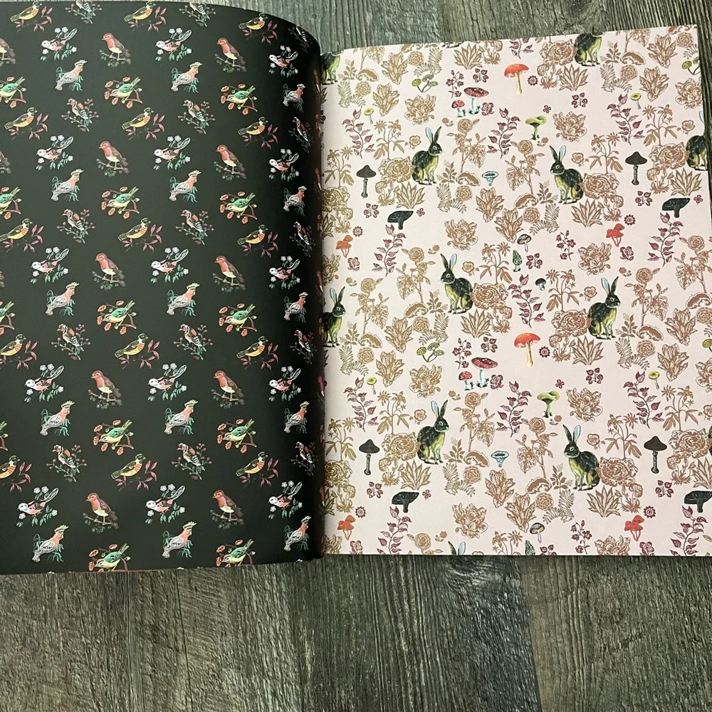 Nathalie Lété wrapping paper sheets book and matching sticker sheet. IN STOCK!